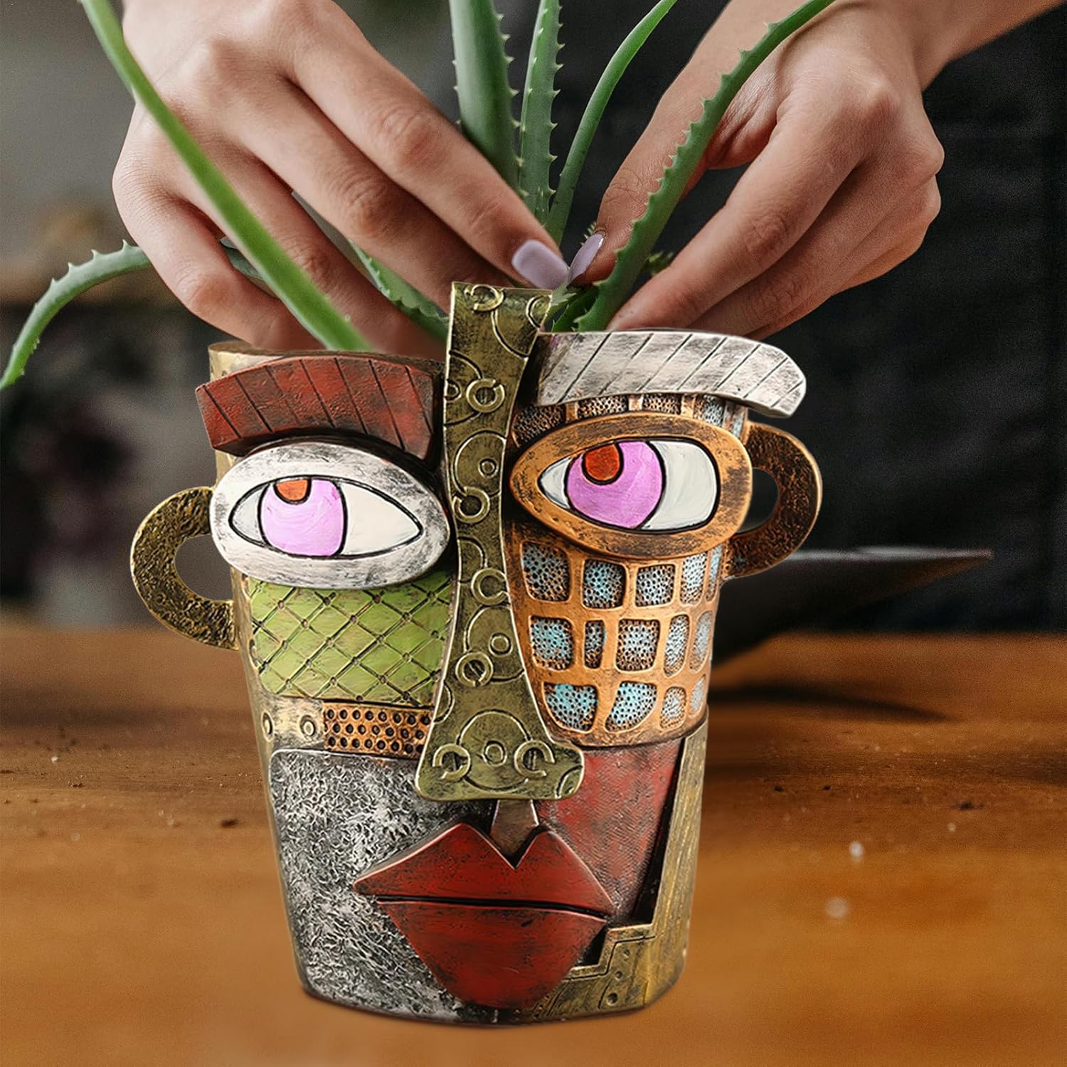 Abstract Face Design Planter