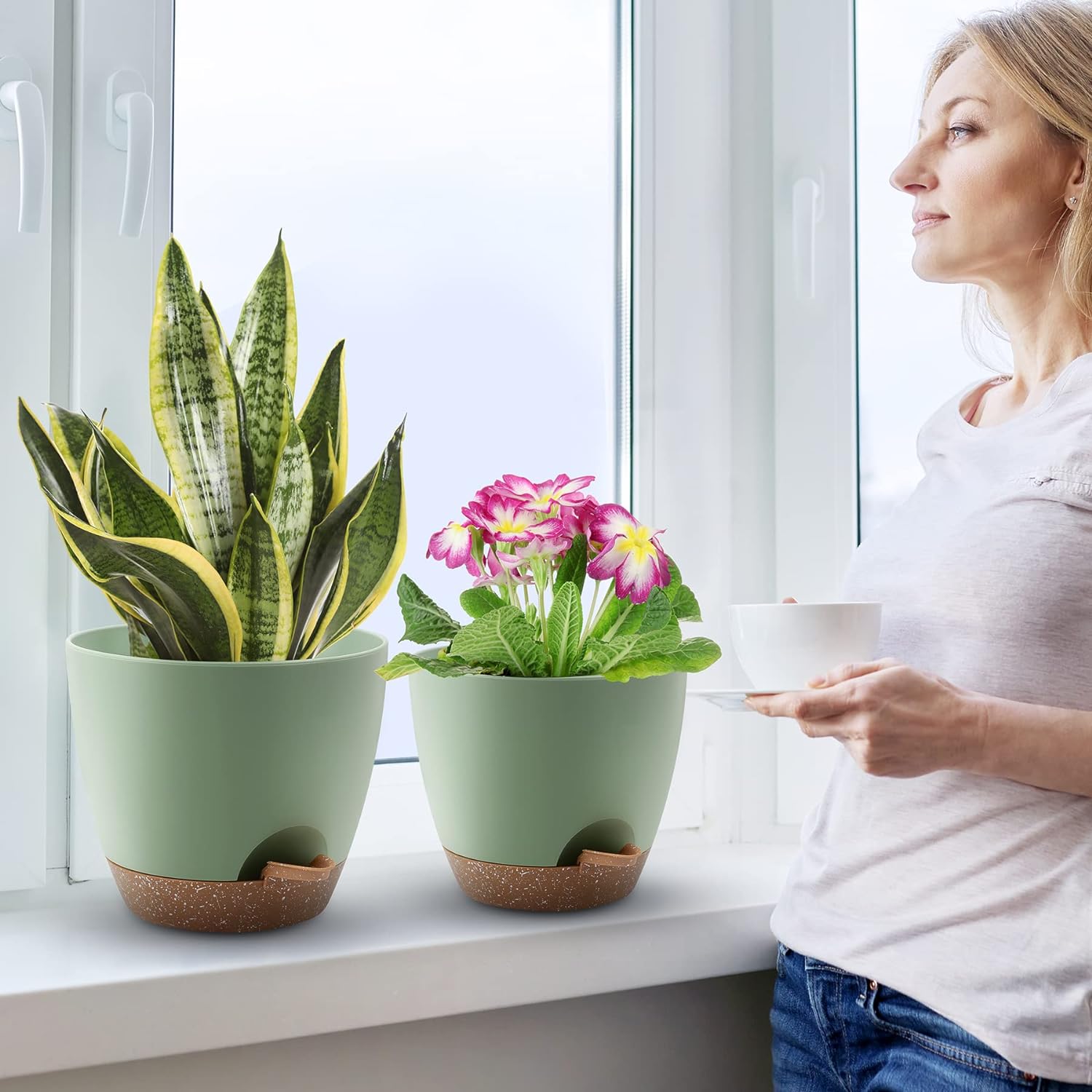 Five-Piece Self-Watering Planter Set