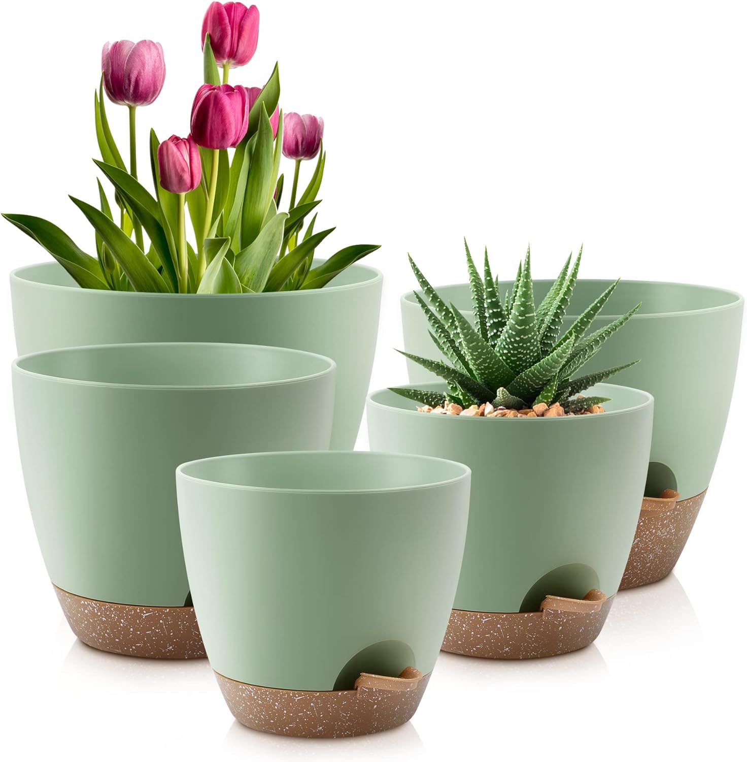 Five-Piece Self-Watering Planter Set