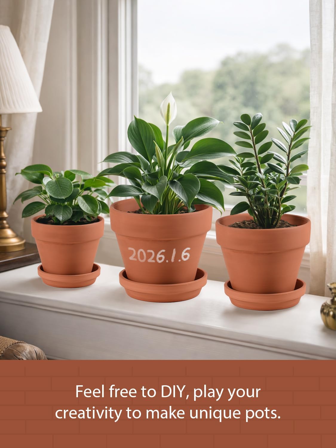 Three-Piece Terracotta Planter Set