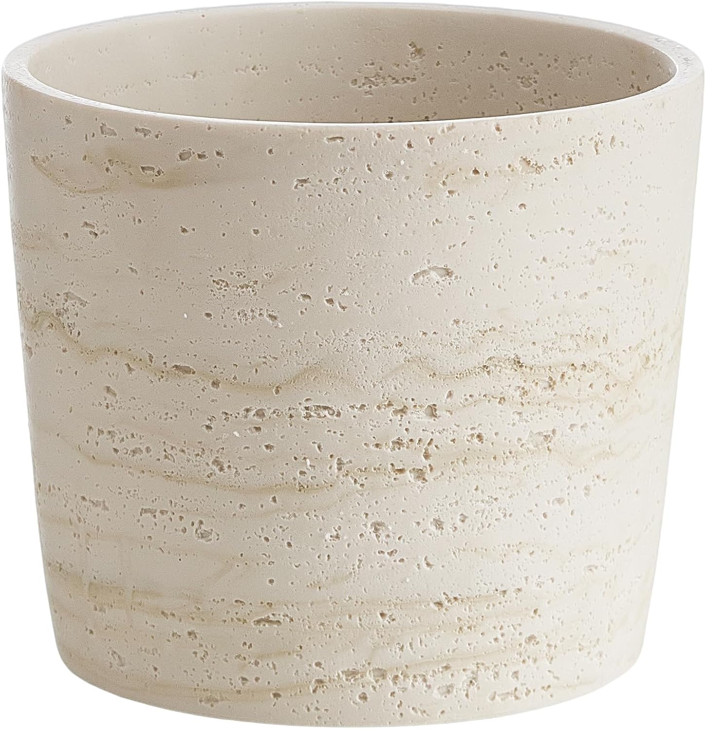 Travertine-Texture Resin Planter